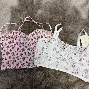 Crop Bustier Top set